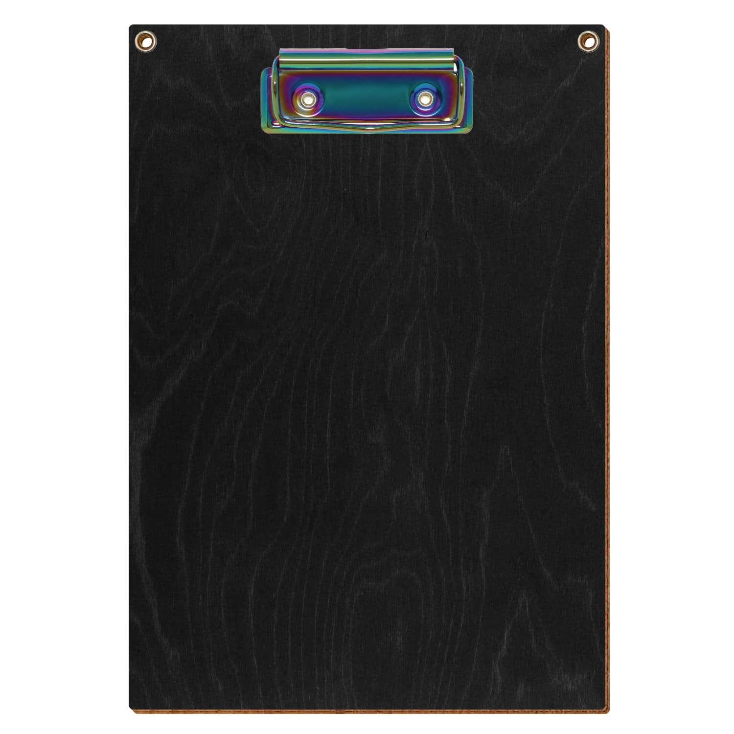 Klemmbrett Standardform Anthrazit mit 2 Ösen A5 hochkant Bügelklemme Regenbogen