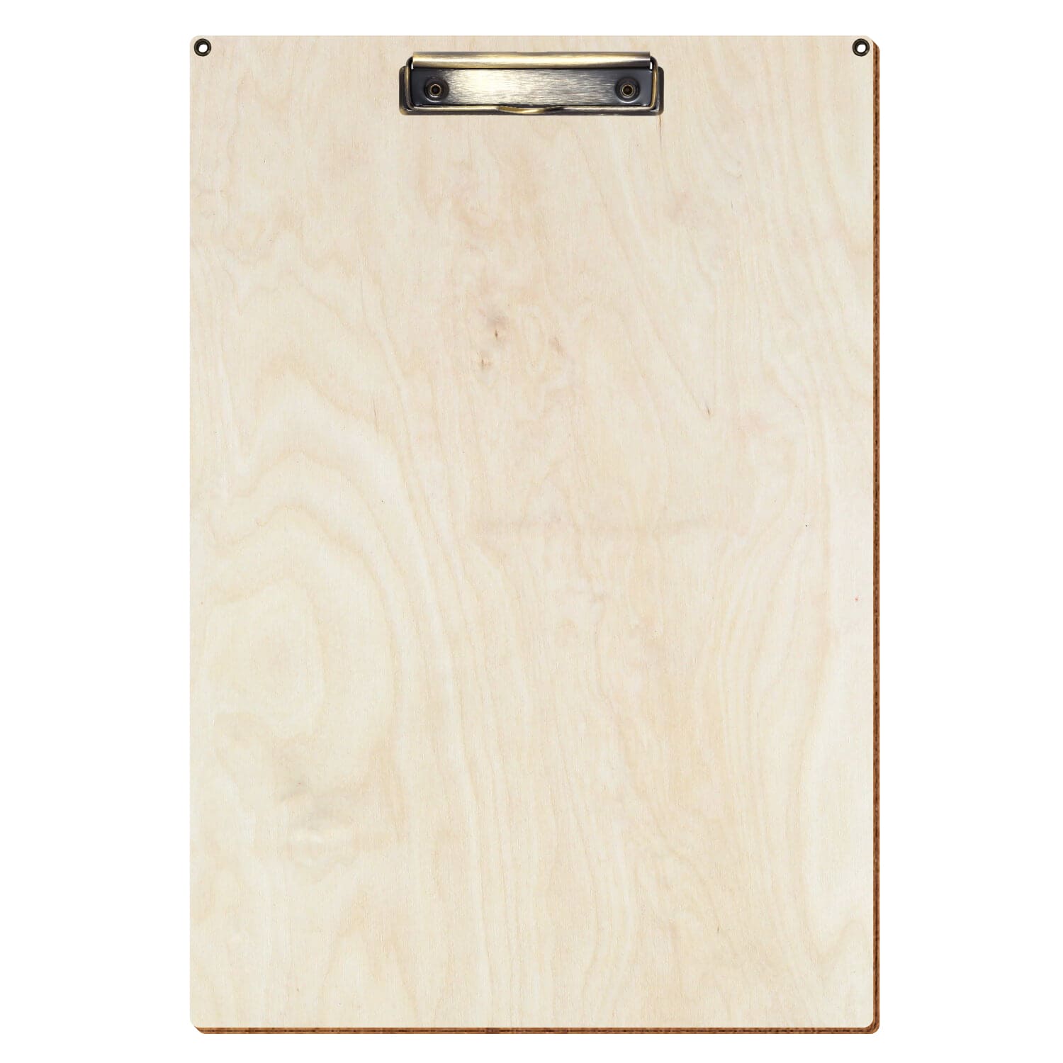 Klemmbrett Standardform Birke natur mit 2 Ösen A3 hochkant Bügelklemme antik