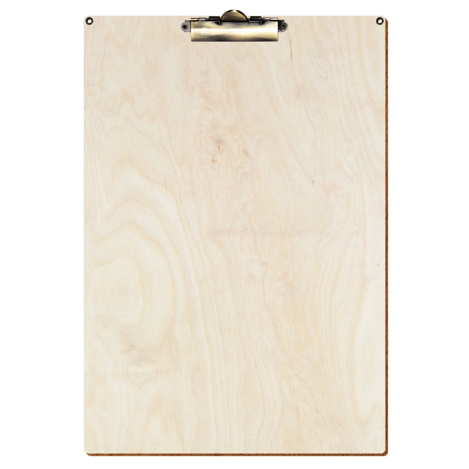 Klemmbrett Standardform Birke natur mit 2 Ösen A3 hochkant Zahnklemme antik