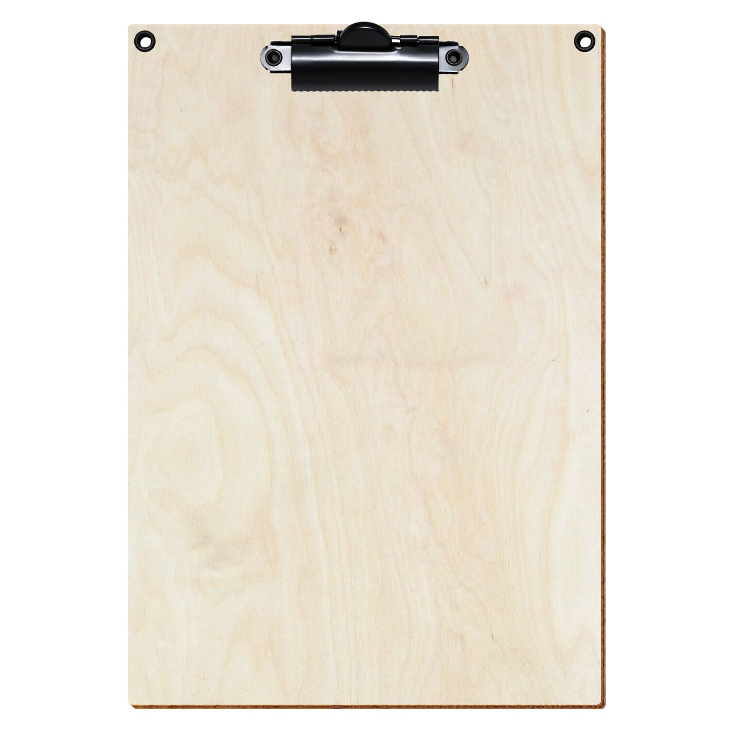 Klemmbrett Standardform Birke natur mit 2 Ösen A5 hochkant Zahnklemme schwarz