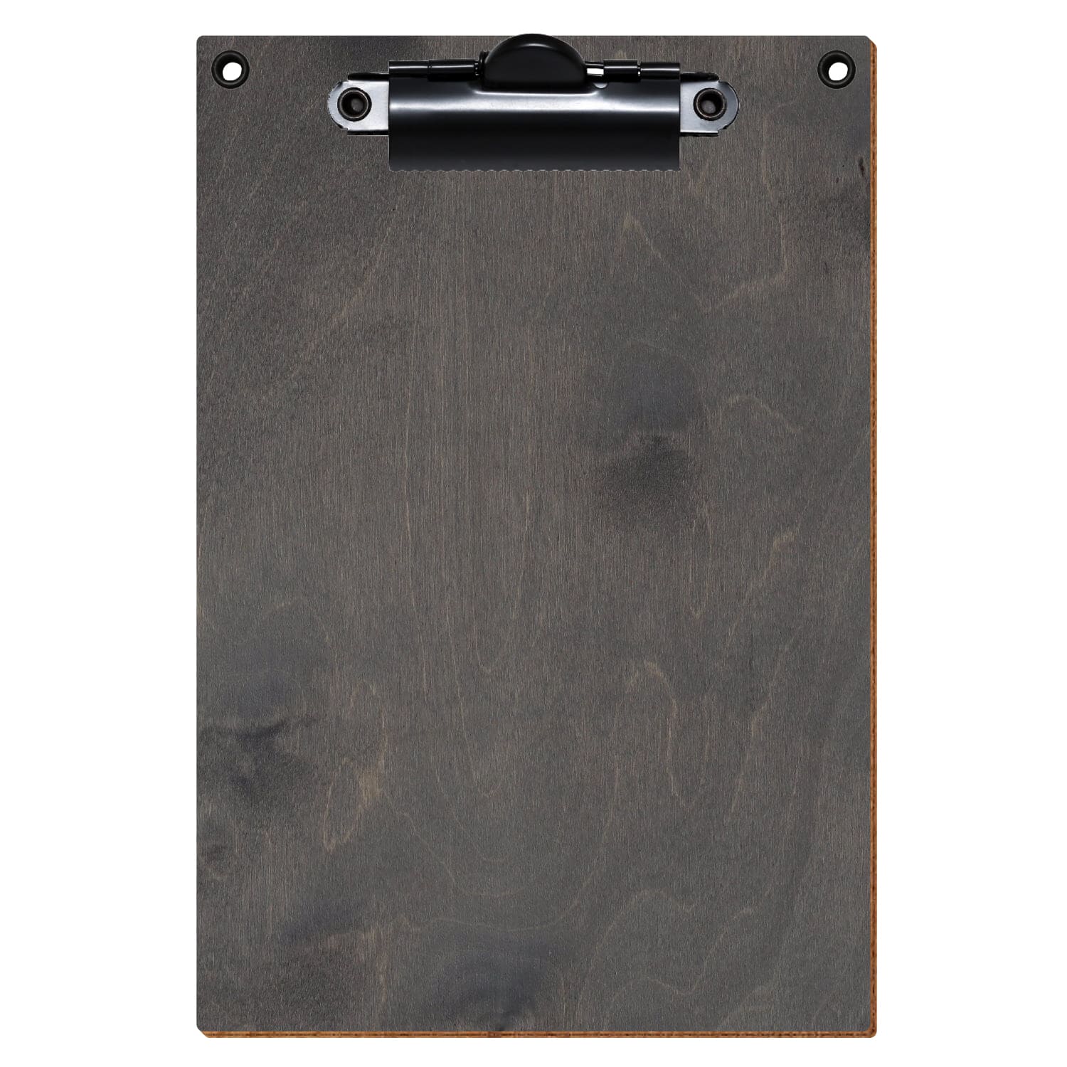 Klemmbrett Standardform Grau mit 2 Ösen A6 hochkant Zahnklemme schwarz