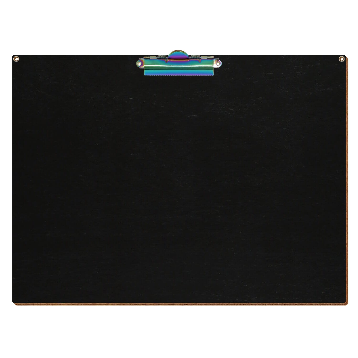 Klemmbrett Standardform Schwarz mit 2 Ösen A3 querkant Zahnklemme Regenbogen