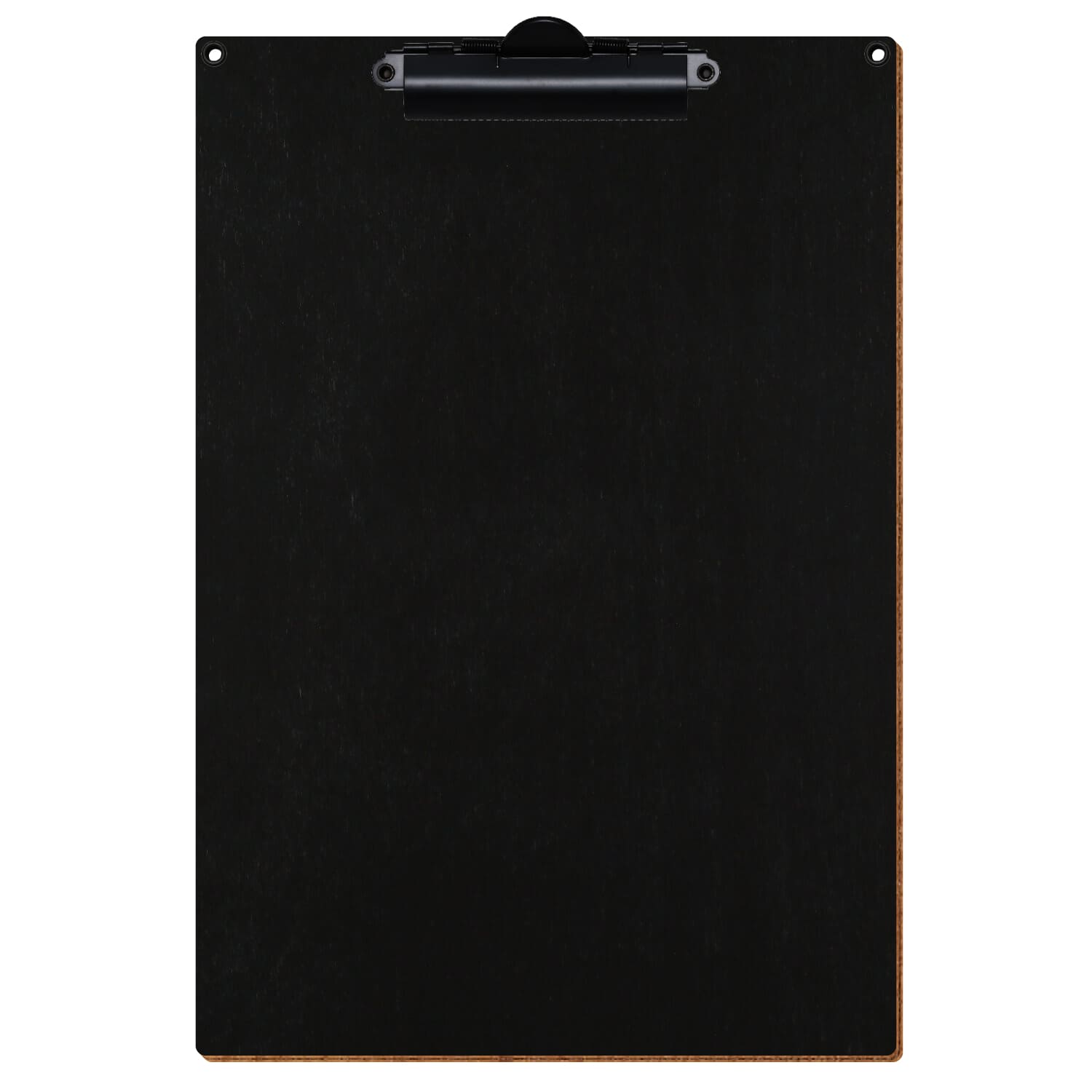 Klemmbrett Standardform Schwarz mit 2 Ösen A4 hochkant Zahnklemme schwarz