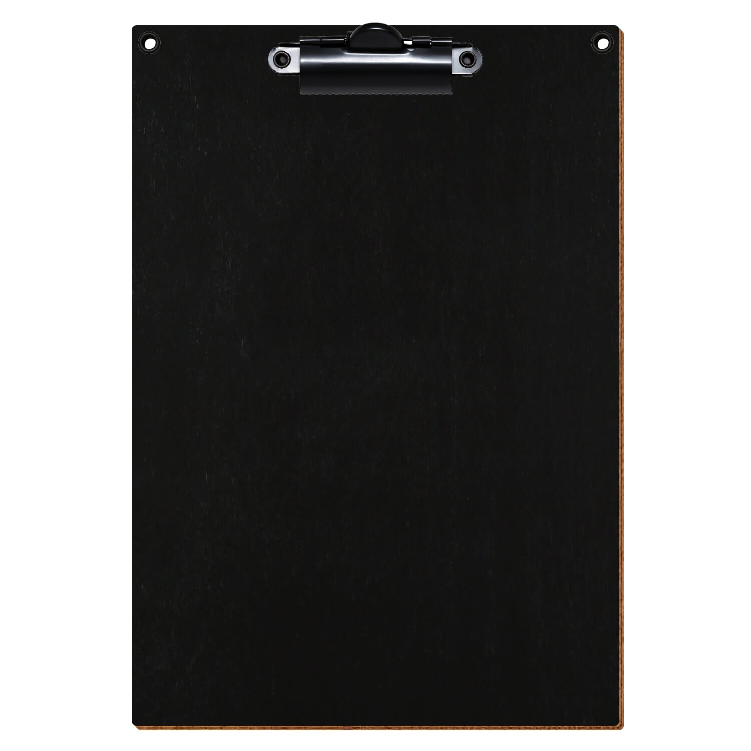 Klemmbrett Standardform Schwarz mit 2 Ösen A5 hochkant Zahnklemme schwarz