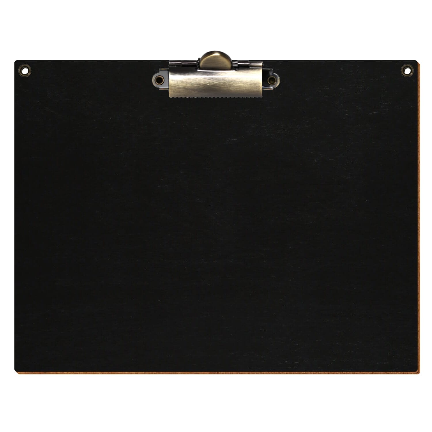 Klemmbrett Standardform Schwarz mit 2 Ösen A5 querkant Zahnklemme antik
