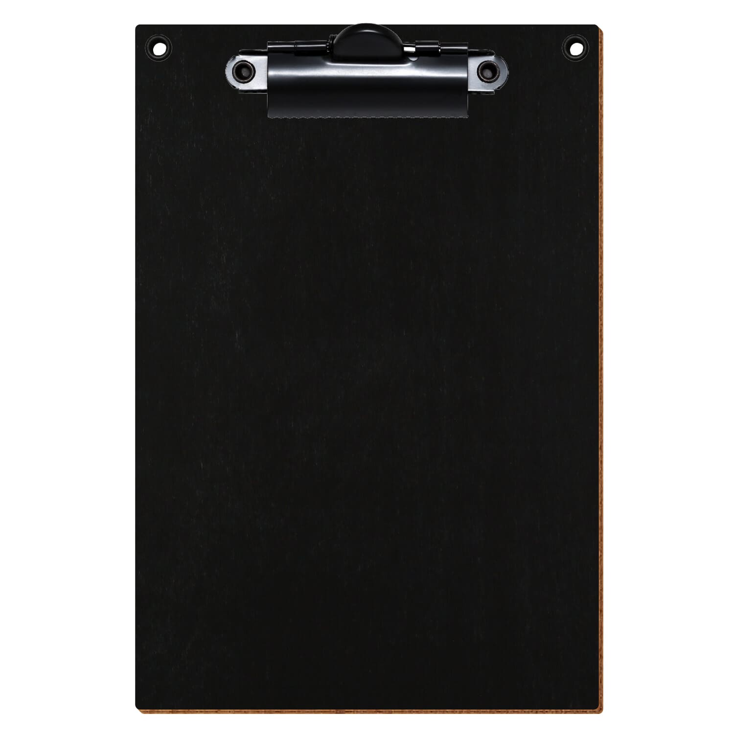 Klemmbrett Standardform Schwarz mit 2 Ösen A6 hochkant Zahnklemme schwarz