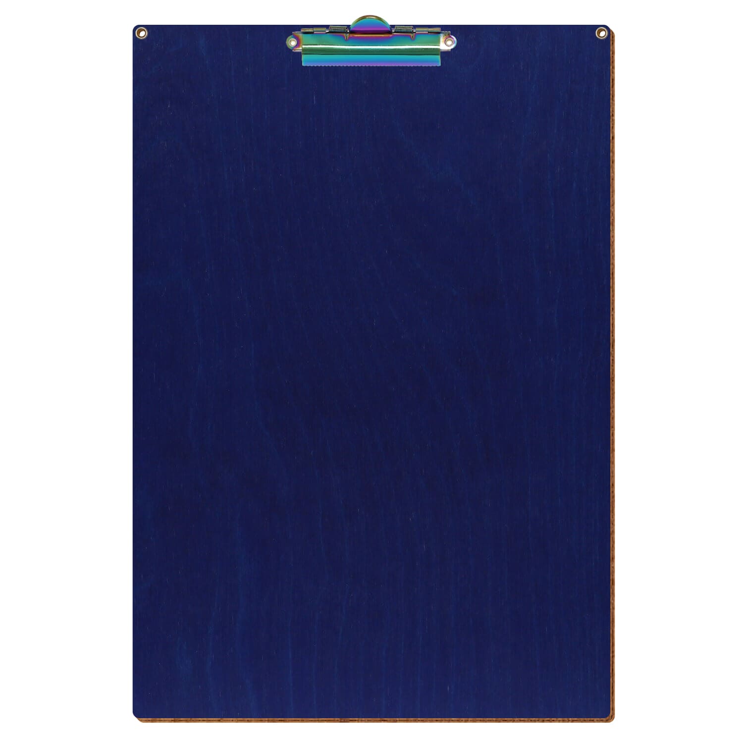 Klemmbrett Standardform Dunkelblau mit 2 Ösen A3 hochkant Zahnklemme Regenbogen