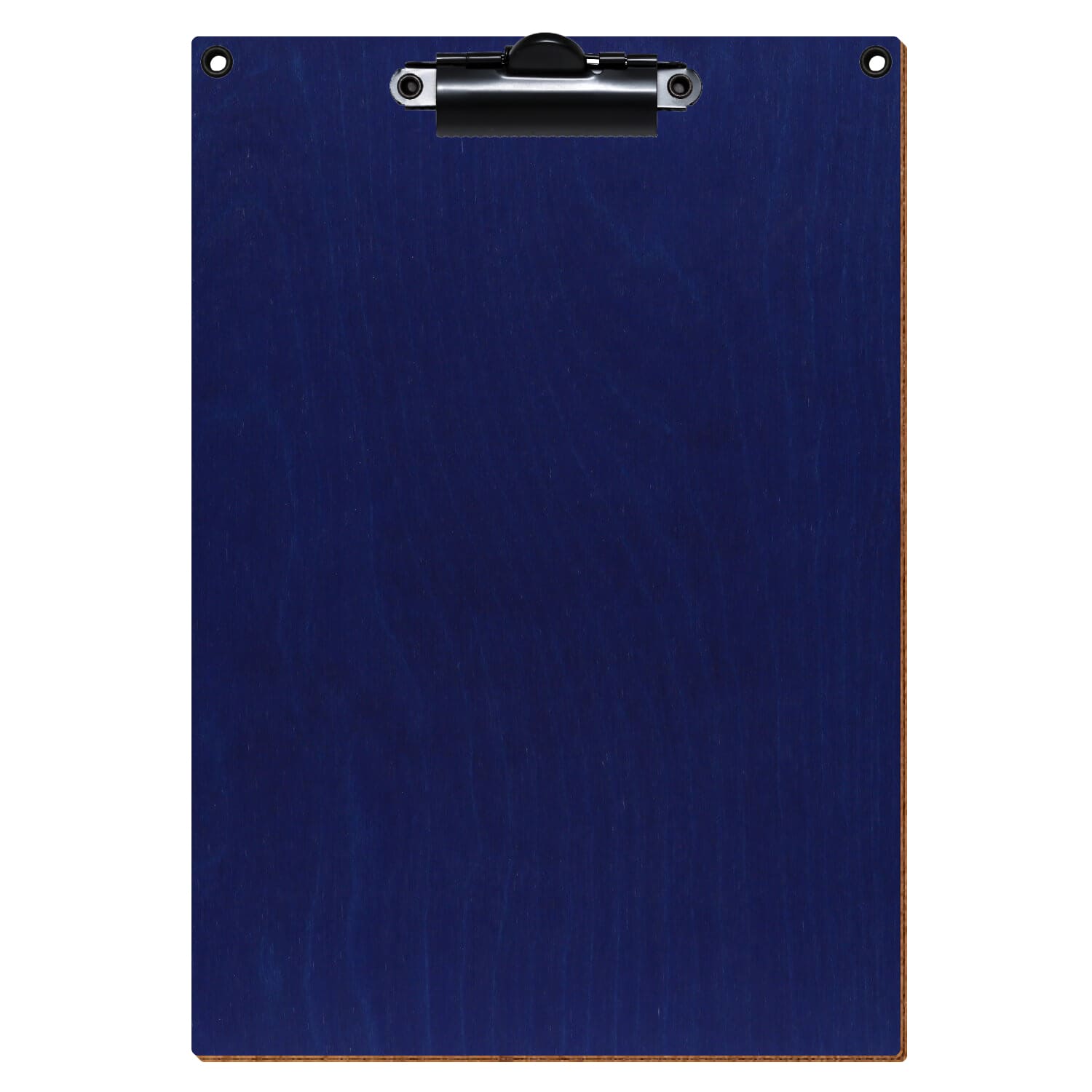 Klemmbrett Standardform Dunkelblau mit 2 Ösen A5 hochkant Zahnklemme schwarz