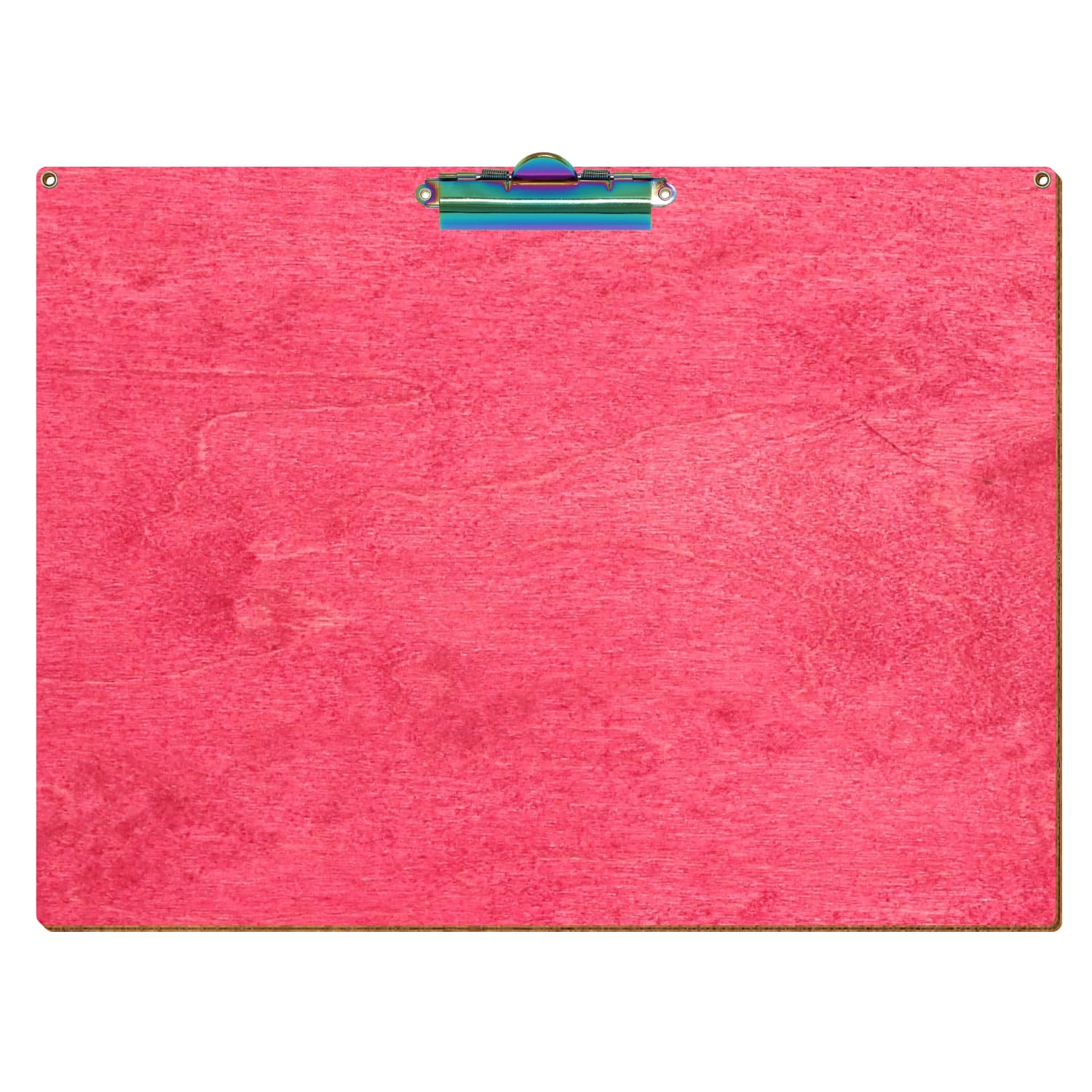Klemmbrett Standardform Dunkelpink mit 2 Ösen A3 querkant Zahnklemme Regenbogen