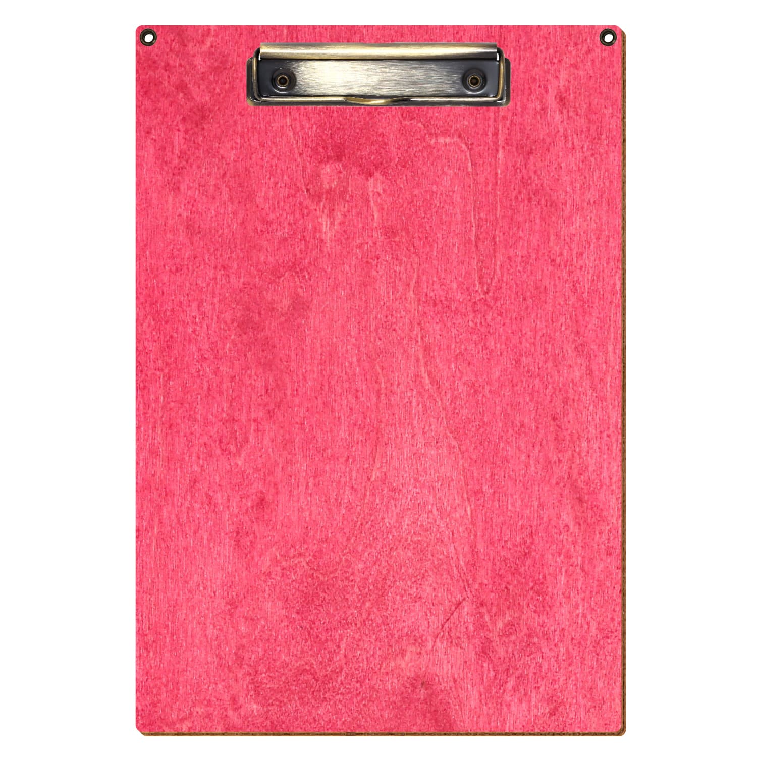 Klemmbrett Standardform Dunkelpink mit 2 Ösen A4 hochkant Bügelklemme antik