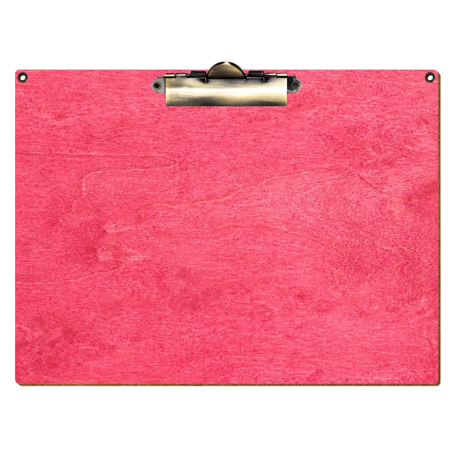 Klemmbrett Standardform Dunkelpink mit 2 Ösen A4 querkant Zahnklemme antik