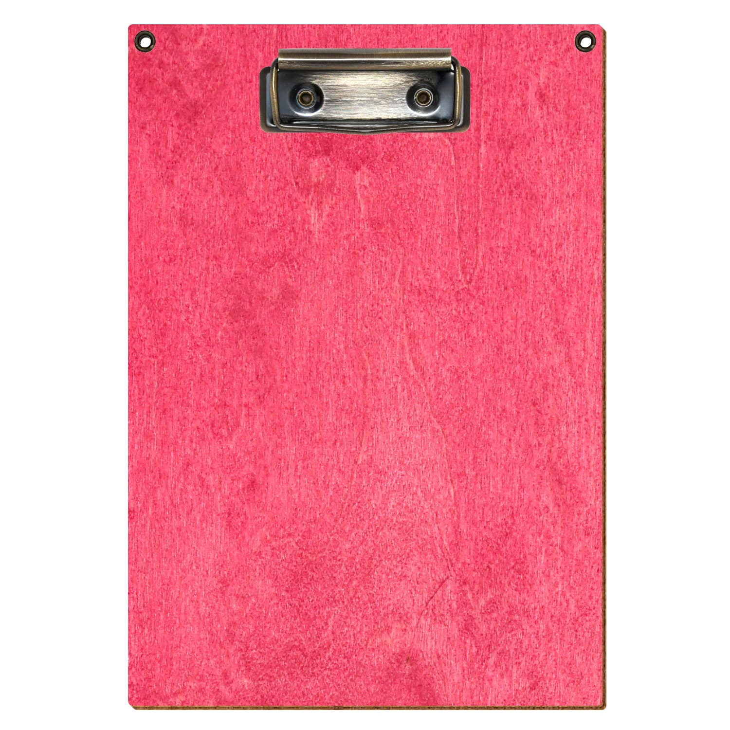 Klemmbrett Standardform Dunkelpink mit 2 Ösen A5 hochkant Bügelklemme antik