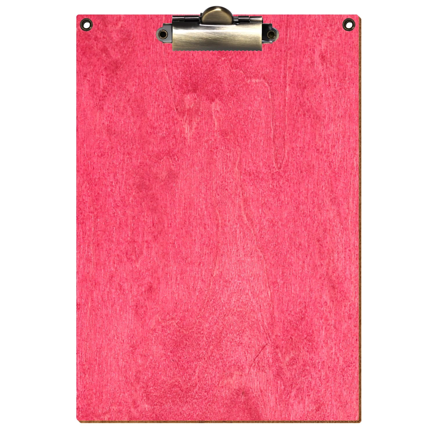 Klemmbrett Standardform Dunkelpink mit 2 Ösen A5 hochkant Zahnklemme antik