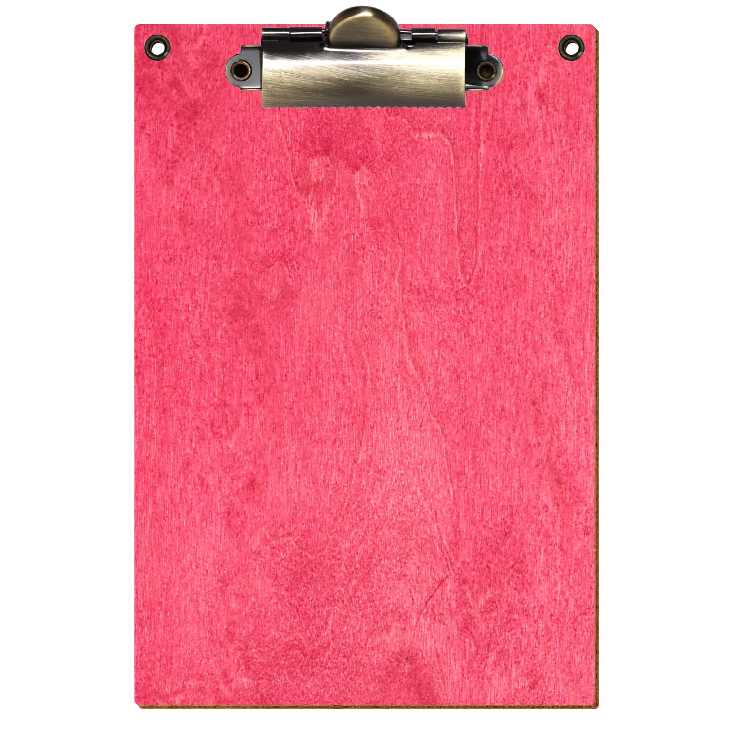 Klemmbrett Standardform Dunkelpink mit 2 Ösen A6 hochkant Zahnklemme antik