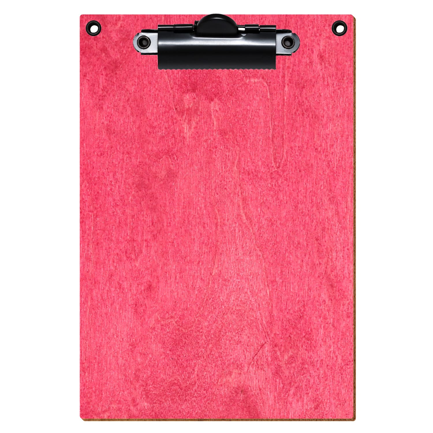 Klemmbrett Standardform Dunkelpink mit 2 Ösen A6 hochkant Zahnklemme schwarz