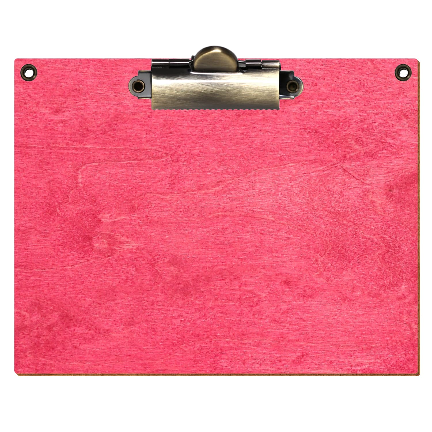 Klemmbrett Standardform Dunkelpink mit 2 Ösen A6 querkant Zahnklemme antik