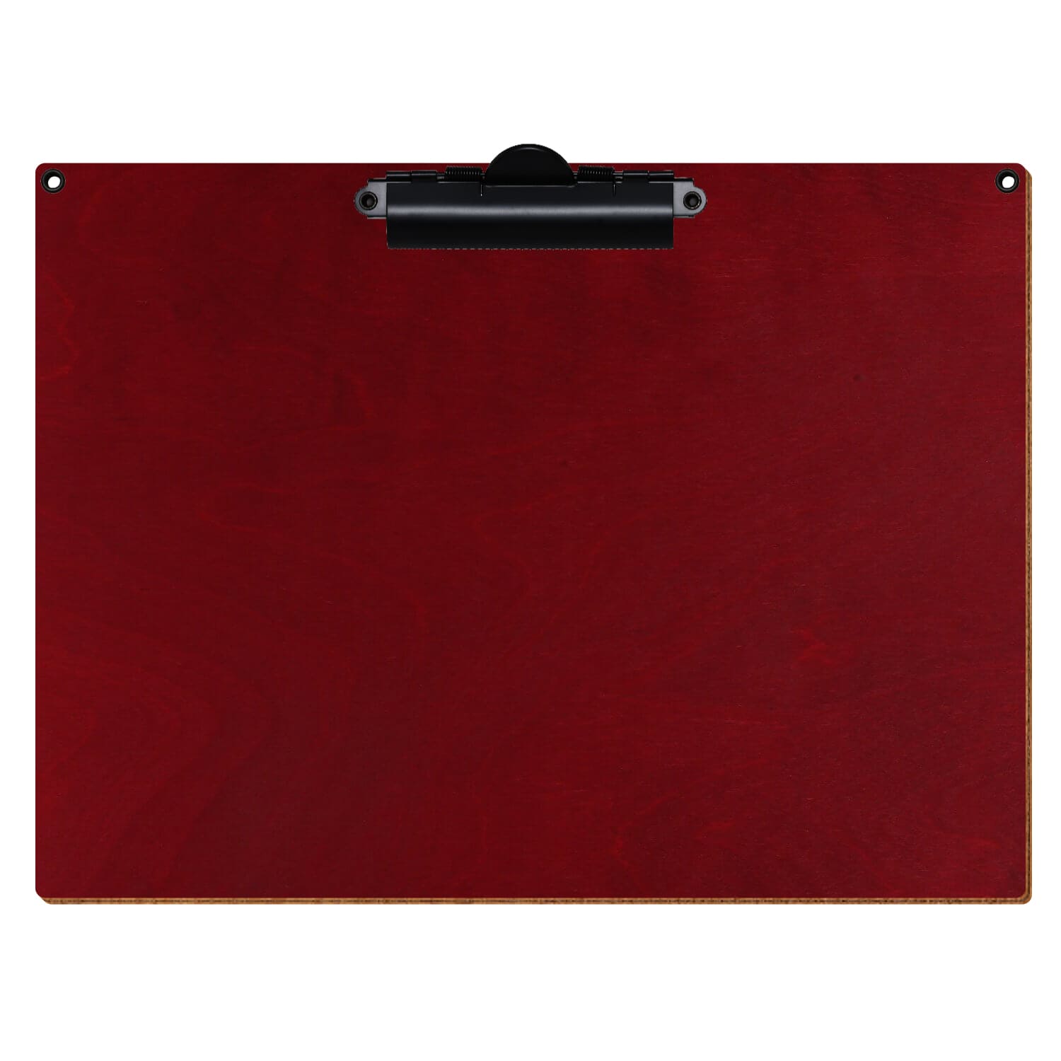 Klemmbrett Standardform Dunkelrot mit 2 Ösen A4 querkant Zahnklemme schwarz