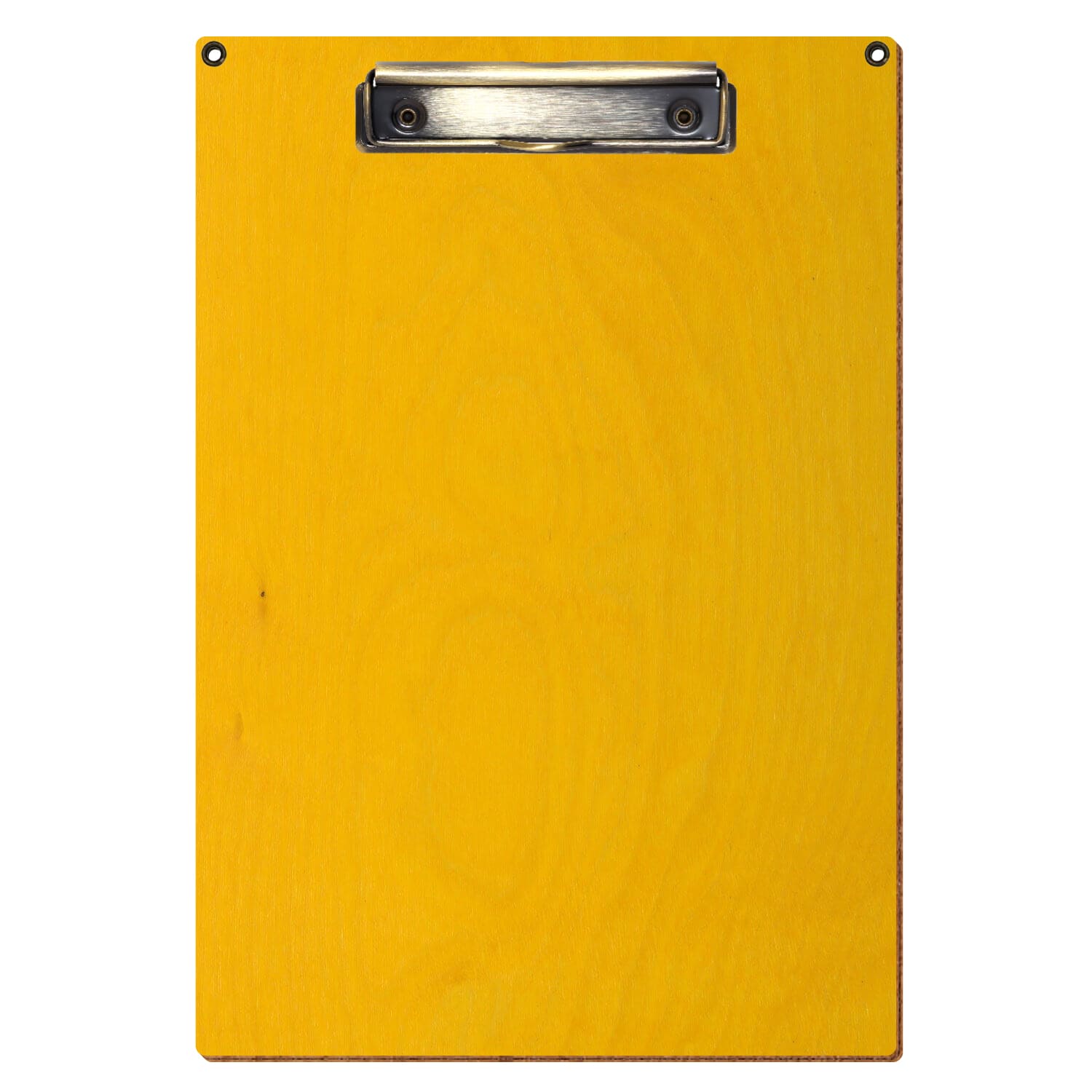 Klemmbrett Standardform Gelb mit 2 Ösen A4 hochkant Bügelklemme antik