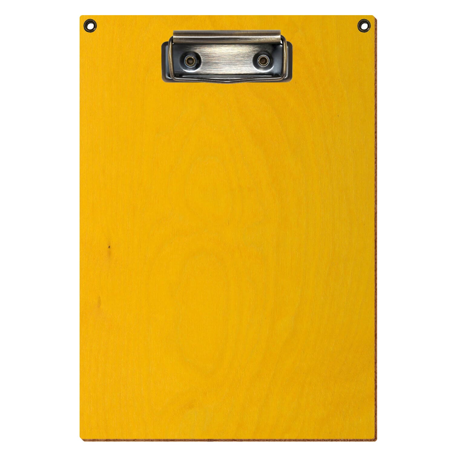 Klemmbrett Standardform Gelb mit 2 Ösen A5 hochkant Bügelklemme antik