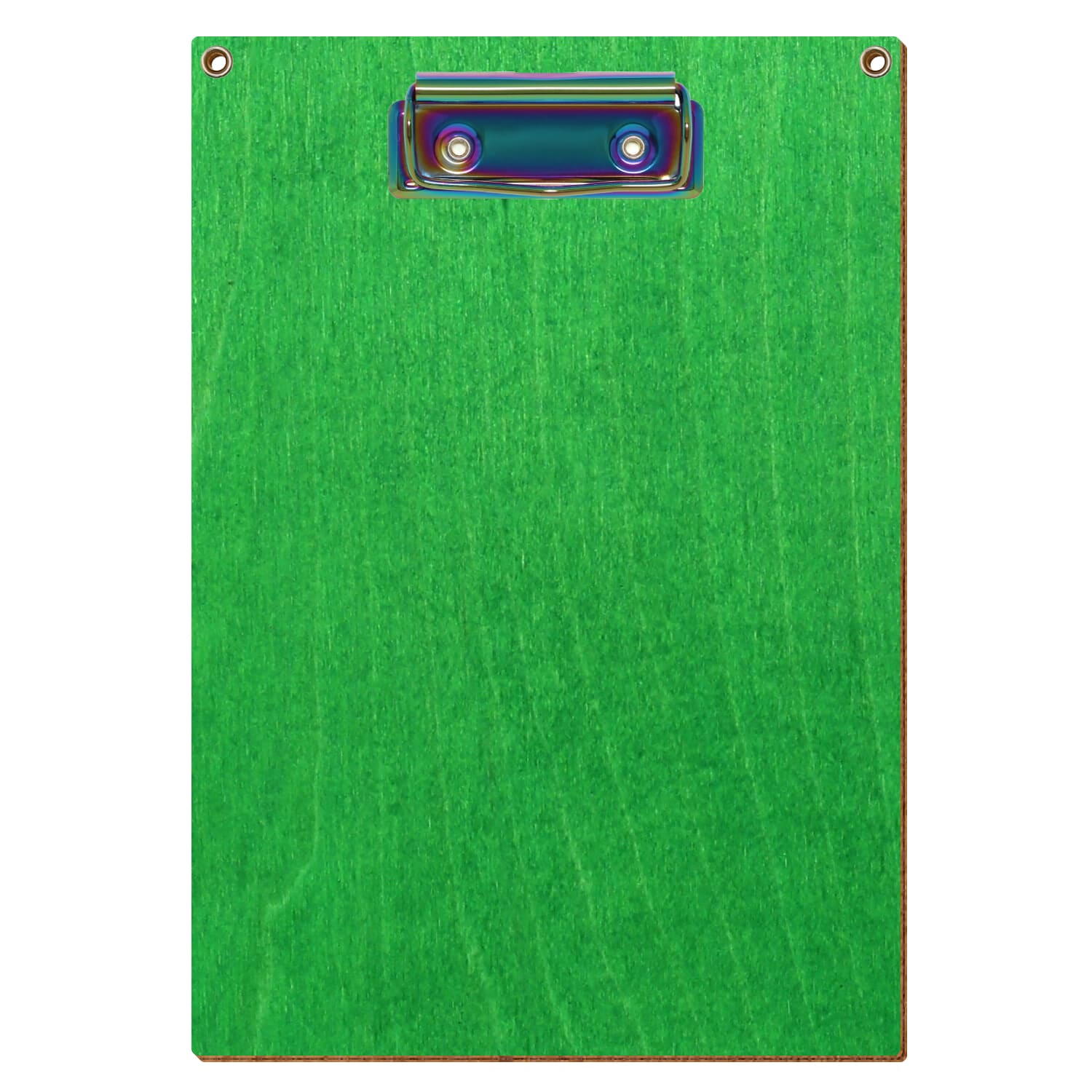 Klemmbrett Standardform Hellgrün mit 2 Ösen A5 hochkant Bügelklemme Regenbogen