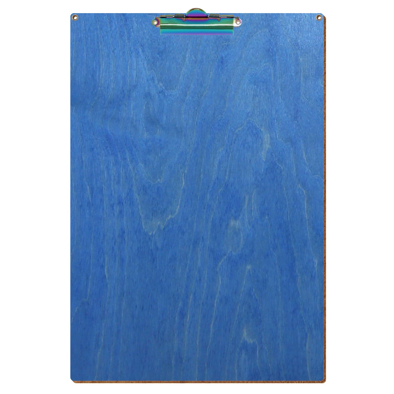 Klemmbrett Standardform Kornblumenblau mit 2 Ösen A3 hochkant Zahnklemme Regenbogen