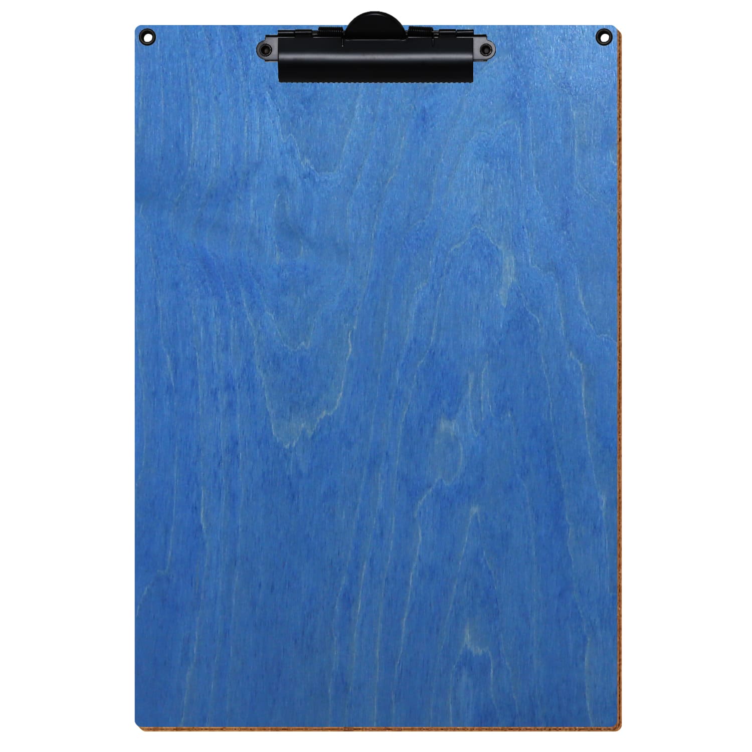 Klemmbrett Standardform Kornblumenblau mit 2 Ösen A4 hochkant Zahnklemme schwarz