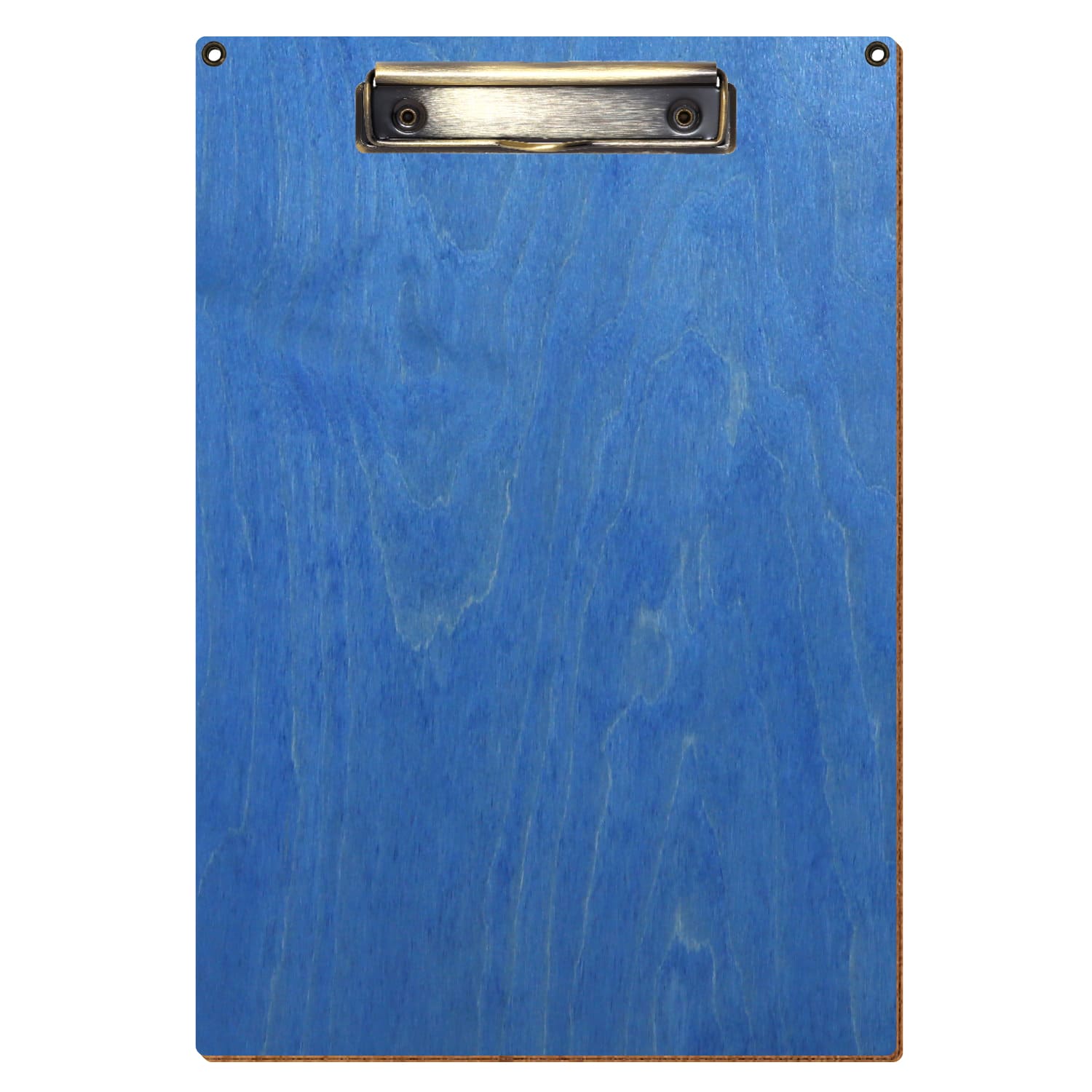 Klemmbrett Standardform Kornblumenblau mit 2 Ösen A4 hochkant Bügelklemme antik