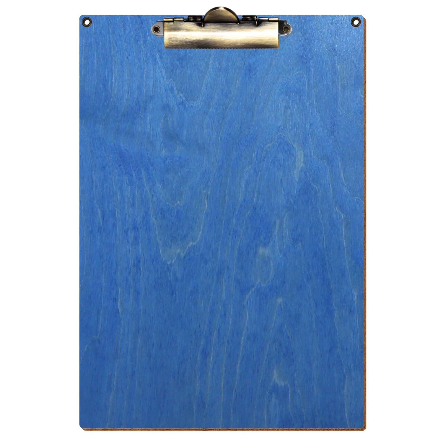 Klemmbrett Standardform Kornblumenblau mit 2 Ösen A4 hochkant Zahnklemme antik
