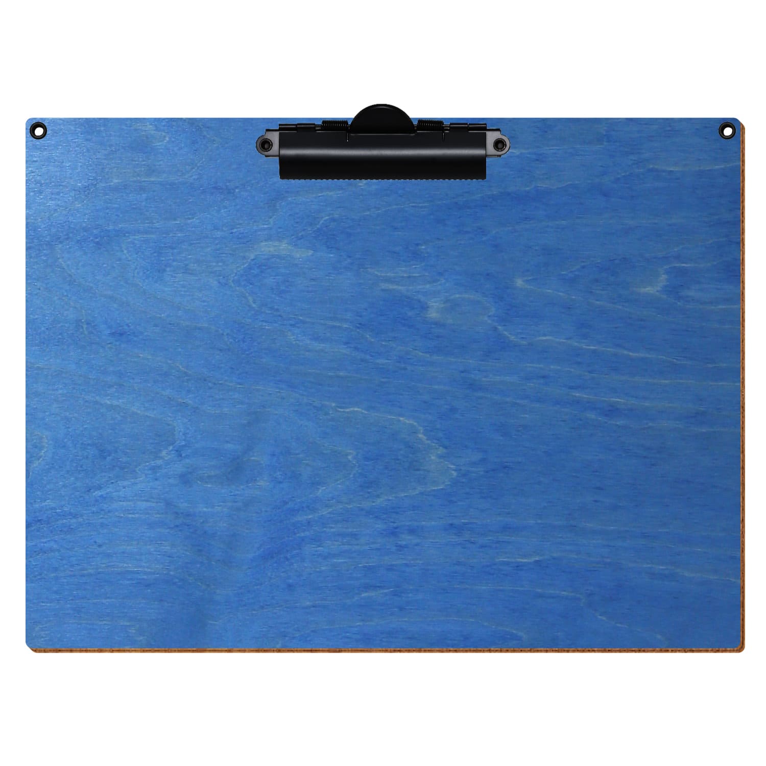 Klemmbrett Standardform Kornblumenblau mit 2 Ösen A4 querkant Zahnklemme schwarz