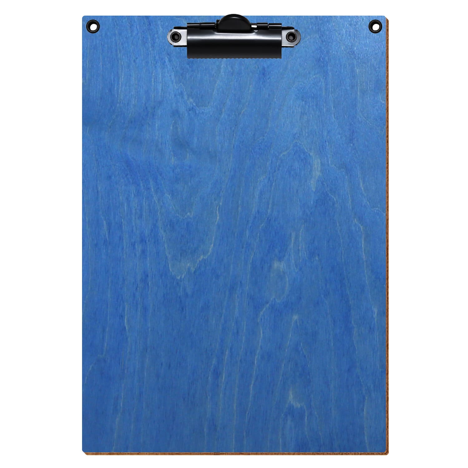 Klemmbrett Standardform Kornblumenblau mit 2 Ösen A5 hochkant Zahnklemme schwarz