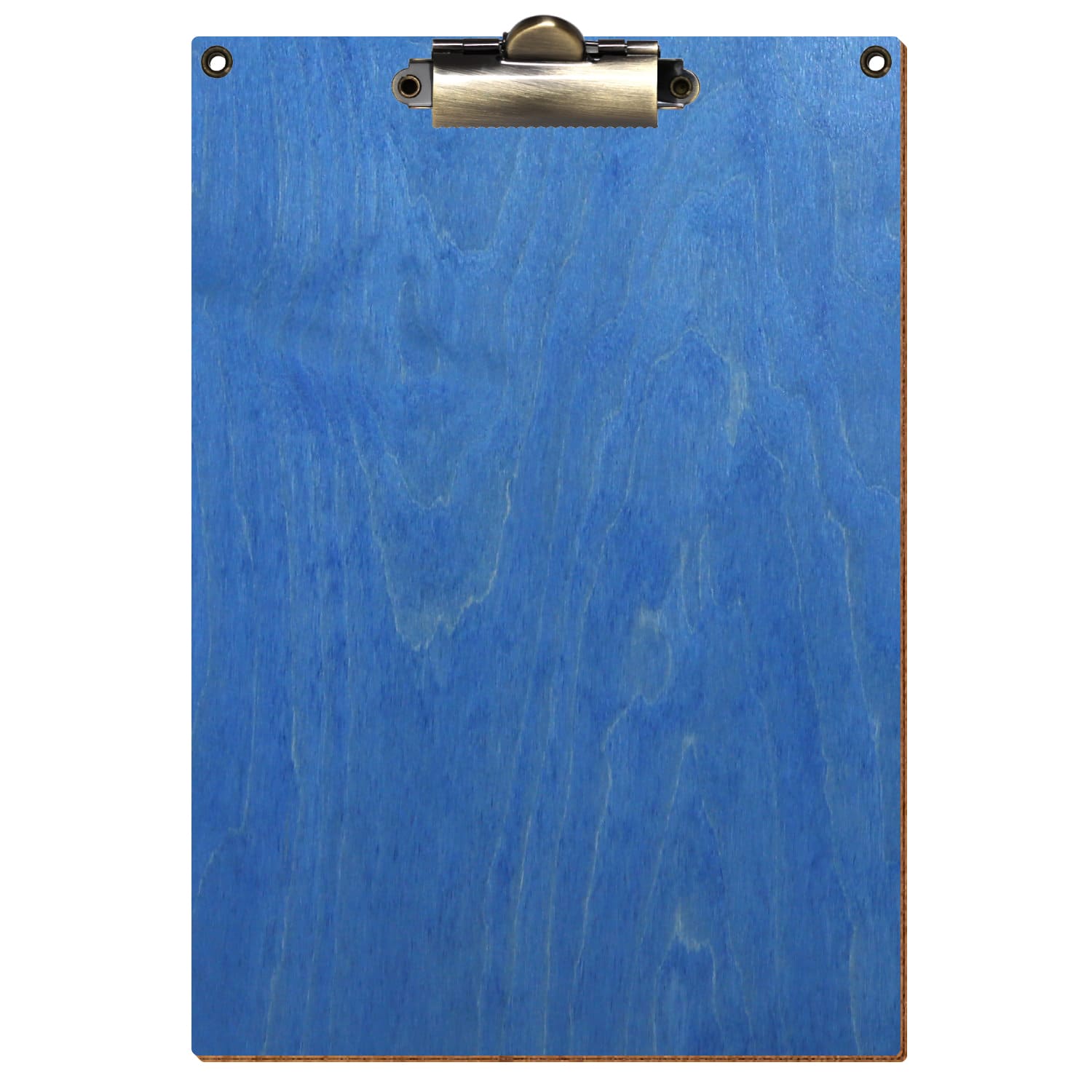 Klemmbrett Standardform Kornblumenblau mit 2 Ösen A5 hochkant Zahnklemme antik