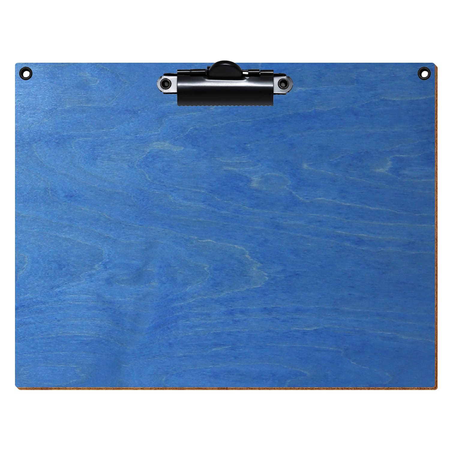 Klemmbrett Standardform Kornblumenblau mit 2 Ösen A5 querkant Zahnklemme schwarz