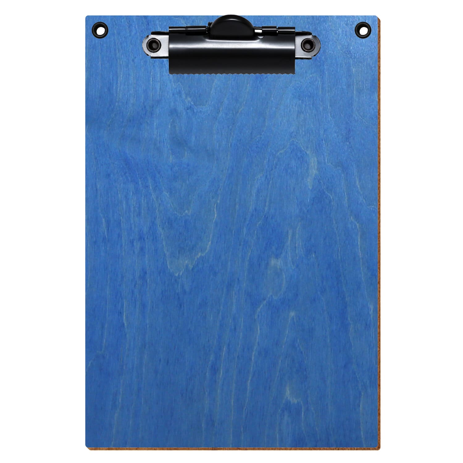 Klemmbrett Standardform Kornblumenblau mit 2 Ösen A6 hochkant Zahnklemme schwarz