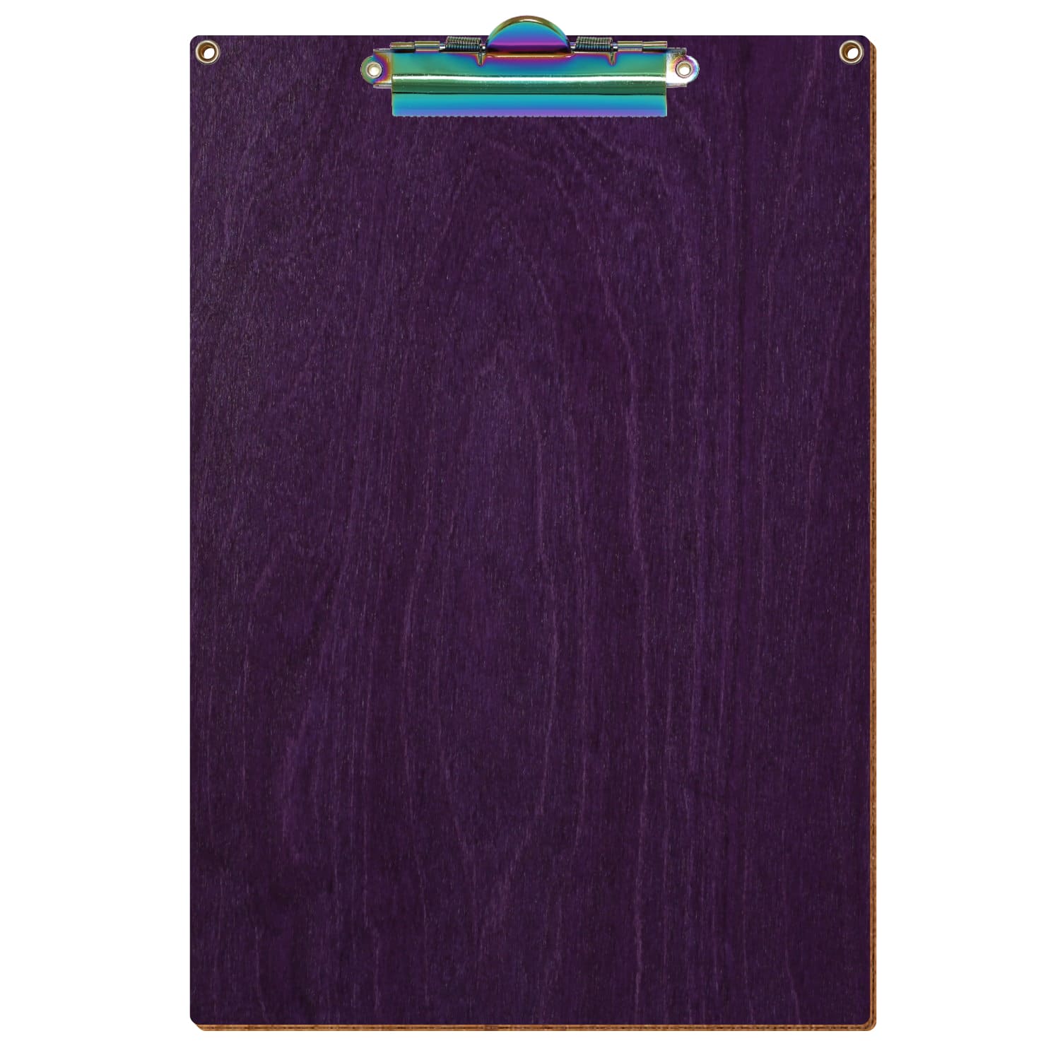 Klemmbrett Standardform Lila mit 2 Ösen A4 hochkant Zahnklemme Regenbogen
