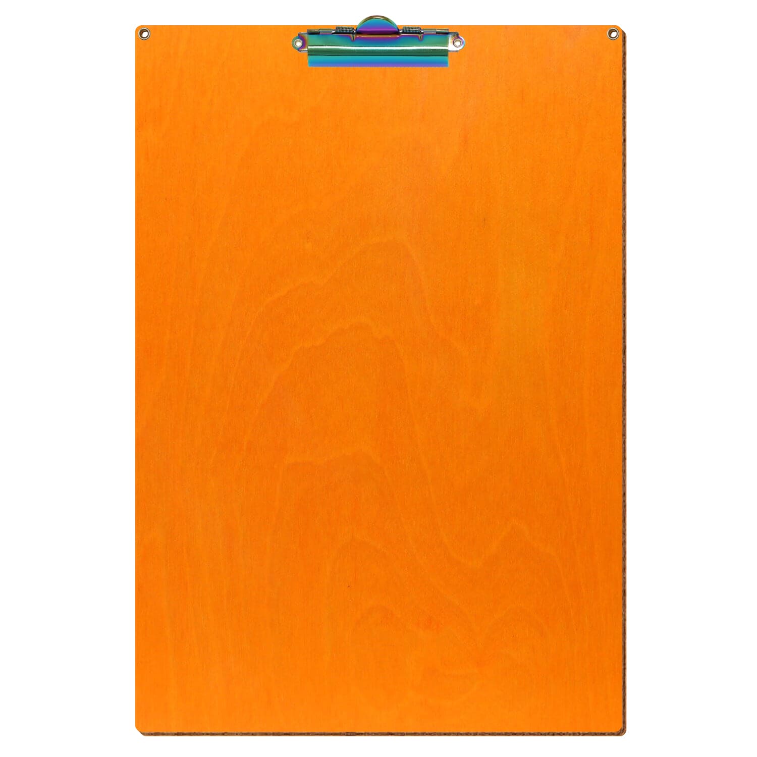 Klemmbrett Standardform Orange mit 2 Ösen A3 hochkant Zahnklemme Regenbogen