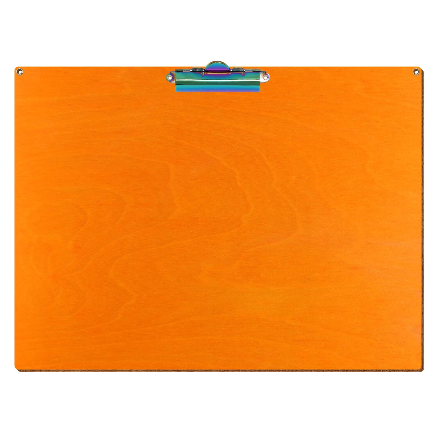 Klemmbrett Standardform Orange mit 2 Ösen A3 querkant Zahnklemme Regenbogen