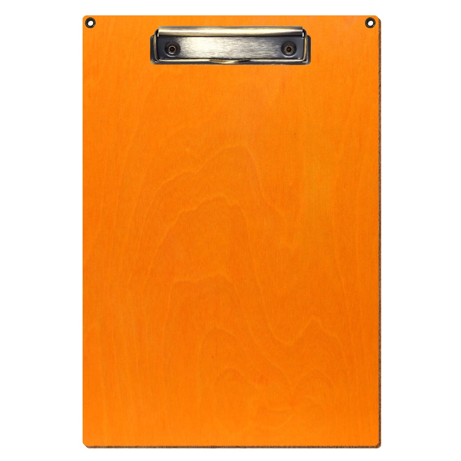 Klemmbrett Standardform Orange mit 2 Ösen A4 hochkant Bügelklemme antik
