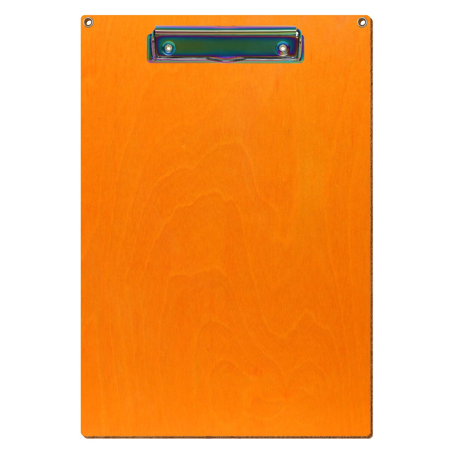 Klemmbrett Standardform Orange mit 2 Ösen A4 hochkant Bügelklemme Regenbogen
