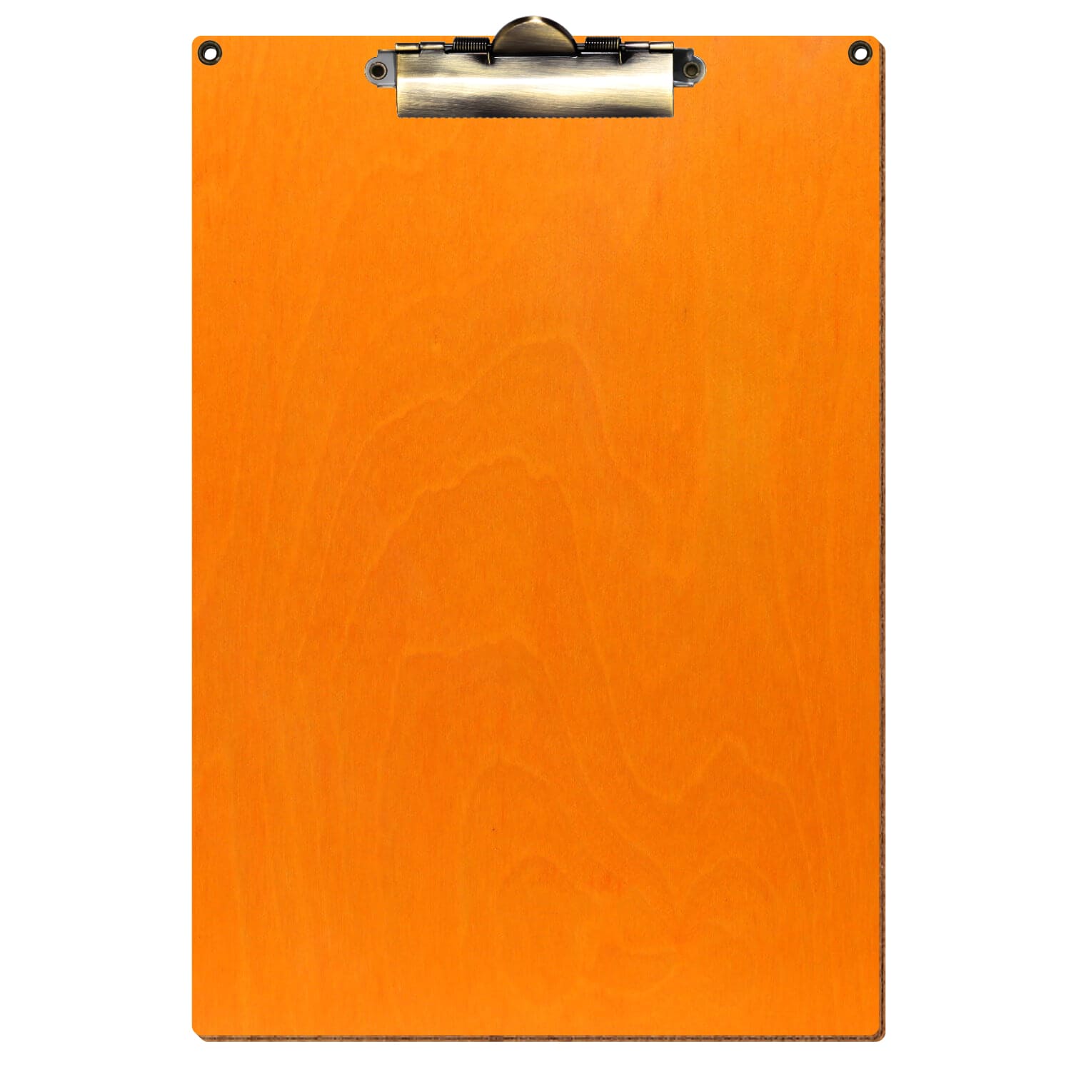Klemmbrett Standardform Orange mit 2 Ösen A4 hochkant Zahnklemme antik