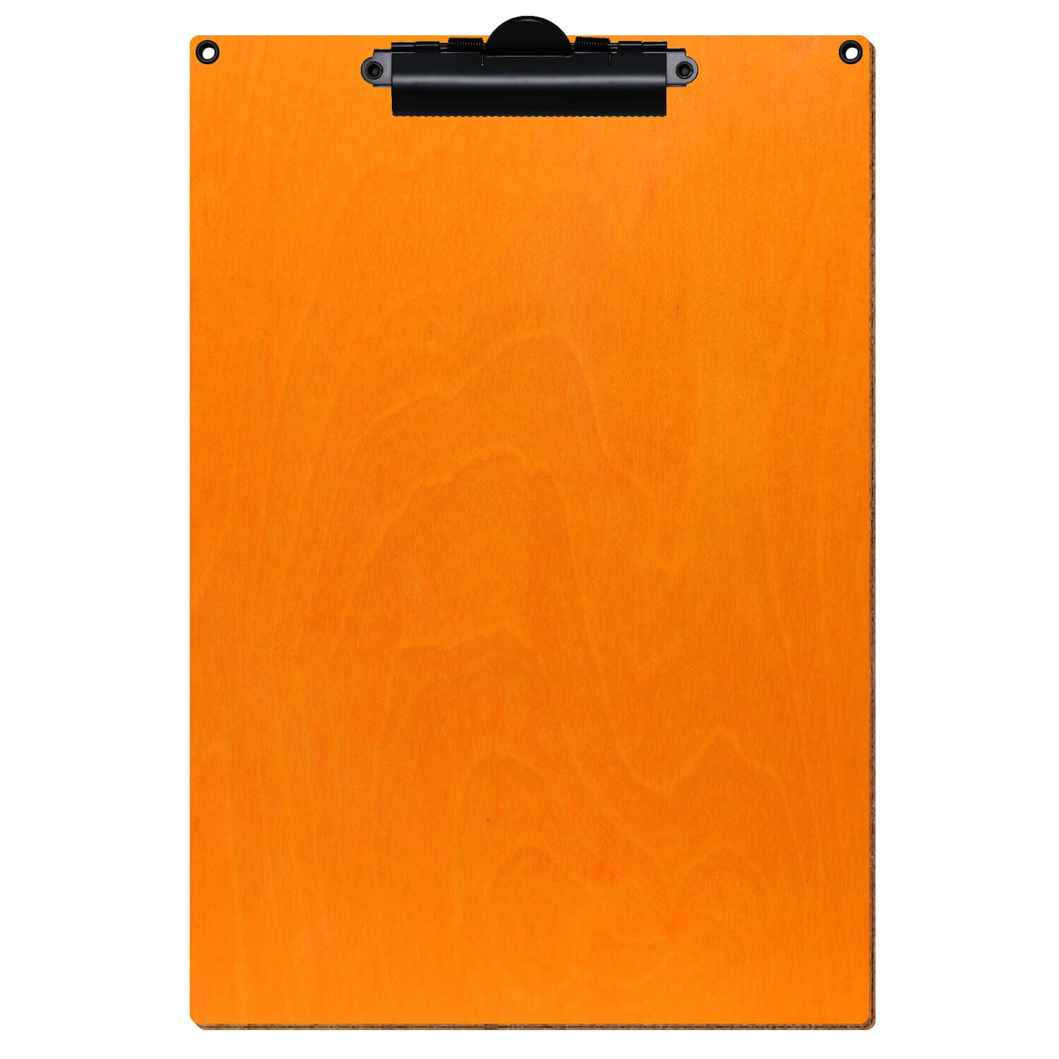 Klemmbrett Standardform Orange mit 2 Ösen A4 hochkant Zahnklemme schwarz