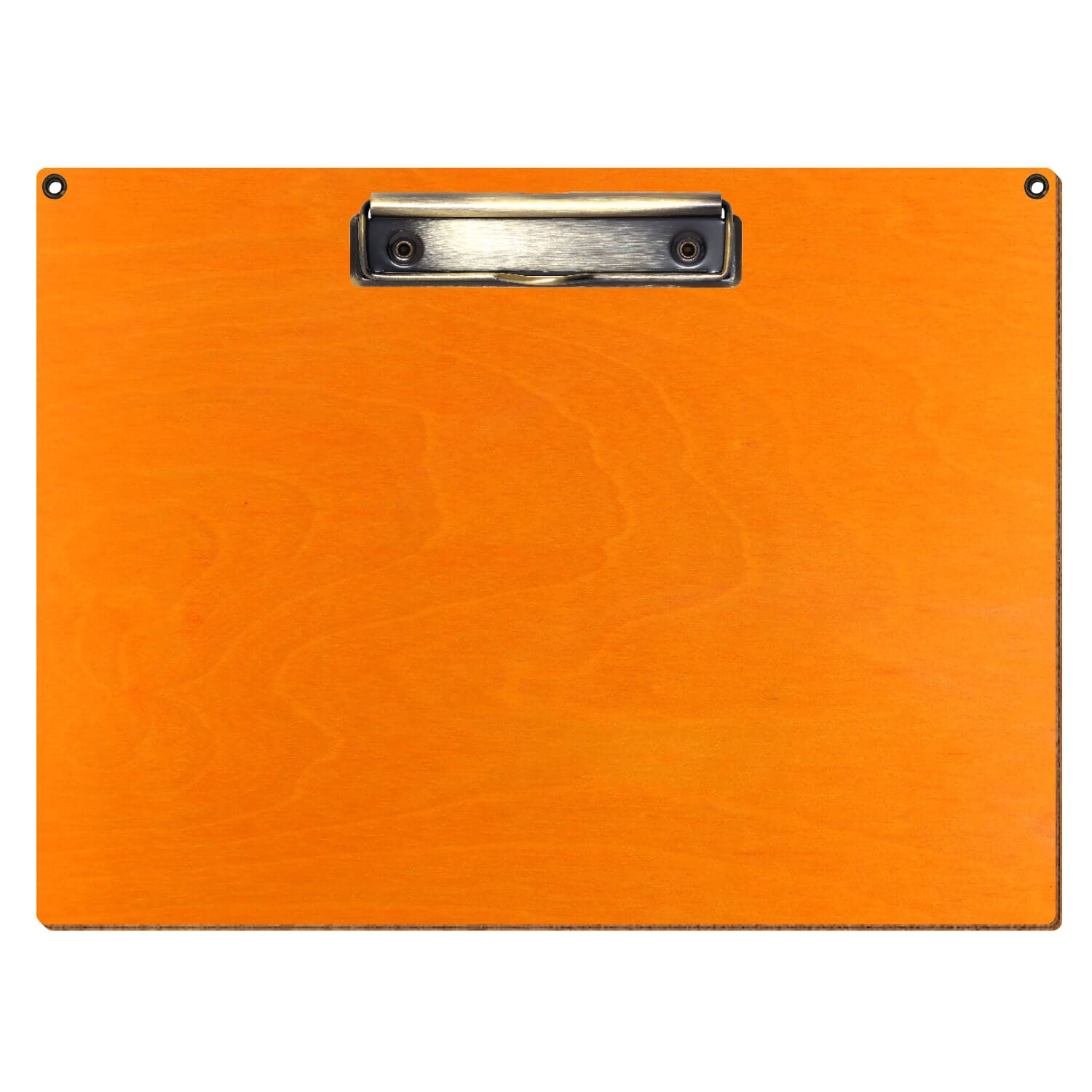 Klemmbrett Standardform Orange mit 2 Ösen A4 querkant Bügelklemme antik