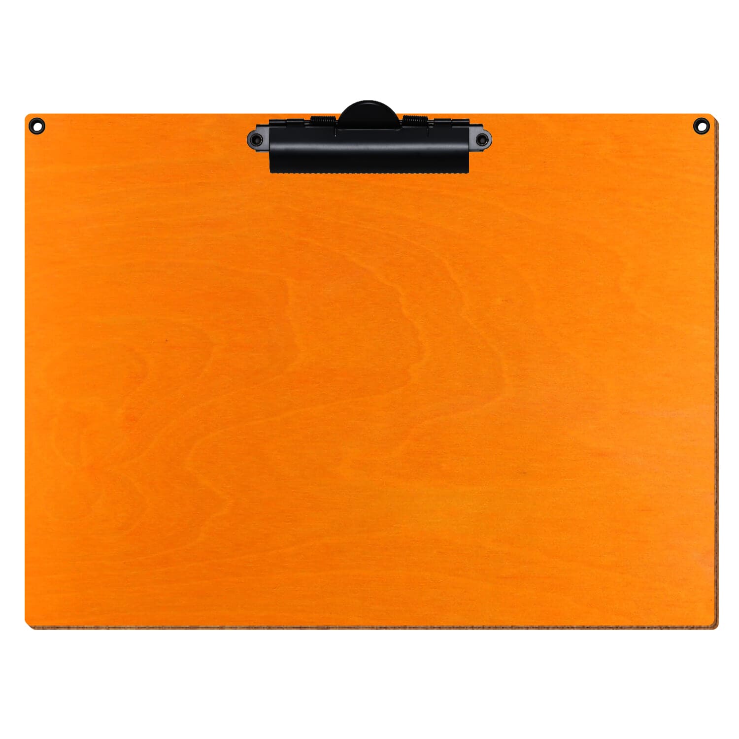 Klemmbrett Standardform Orange mit 2 Ösen A4 querkant Zahnklemme schwarz