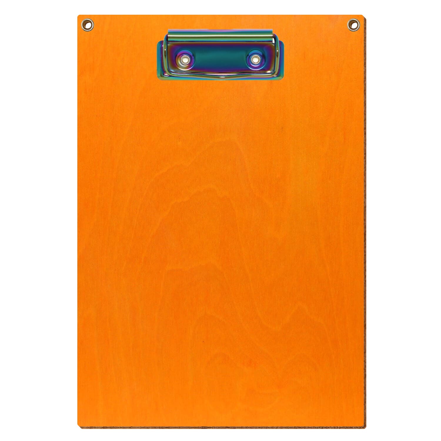 Klemmbrett Standardform Orange mit 2 Ösen A5 hochkant Bügelklemme Regenbogen