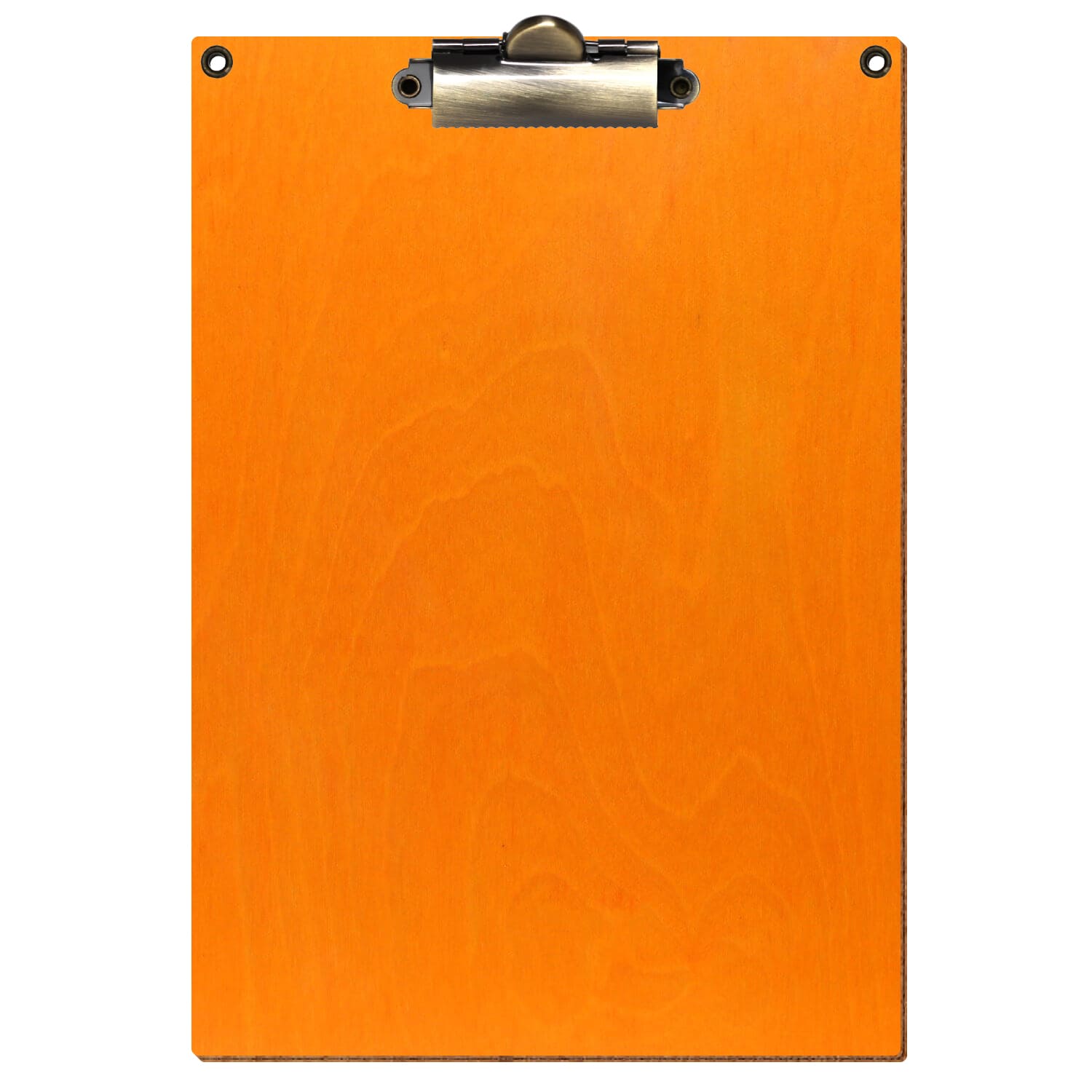 Klemmbrett Standardform Orange mit 2 Ösen A5 hochkant Zahnklemme antik