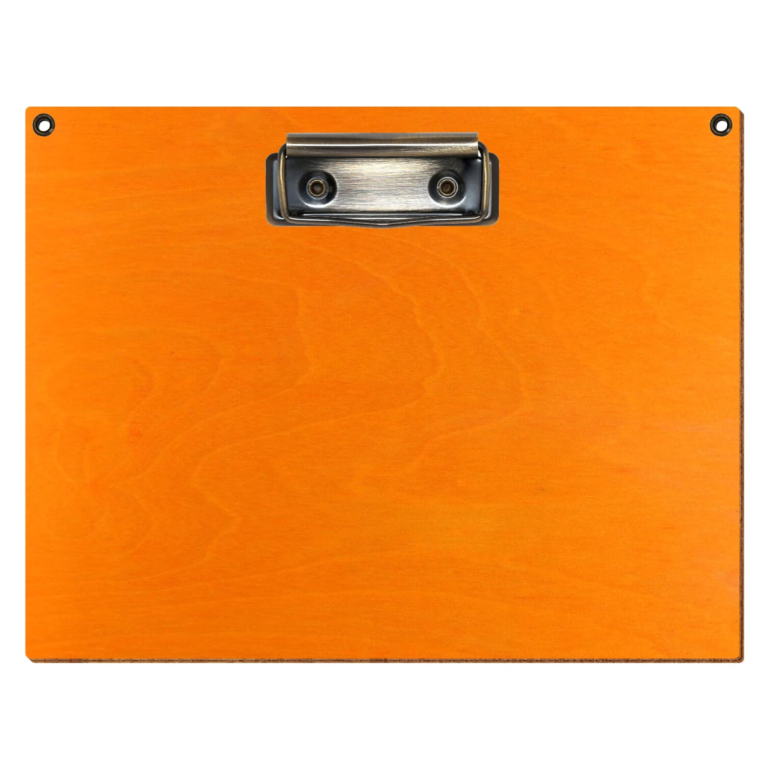 Klemmbrett Standardform Orange mit 2 Ösen A5 querkant Bügelklemme antik