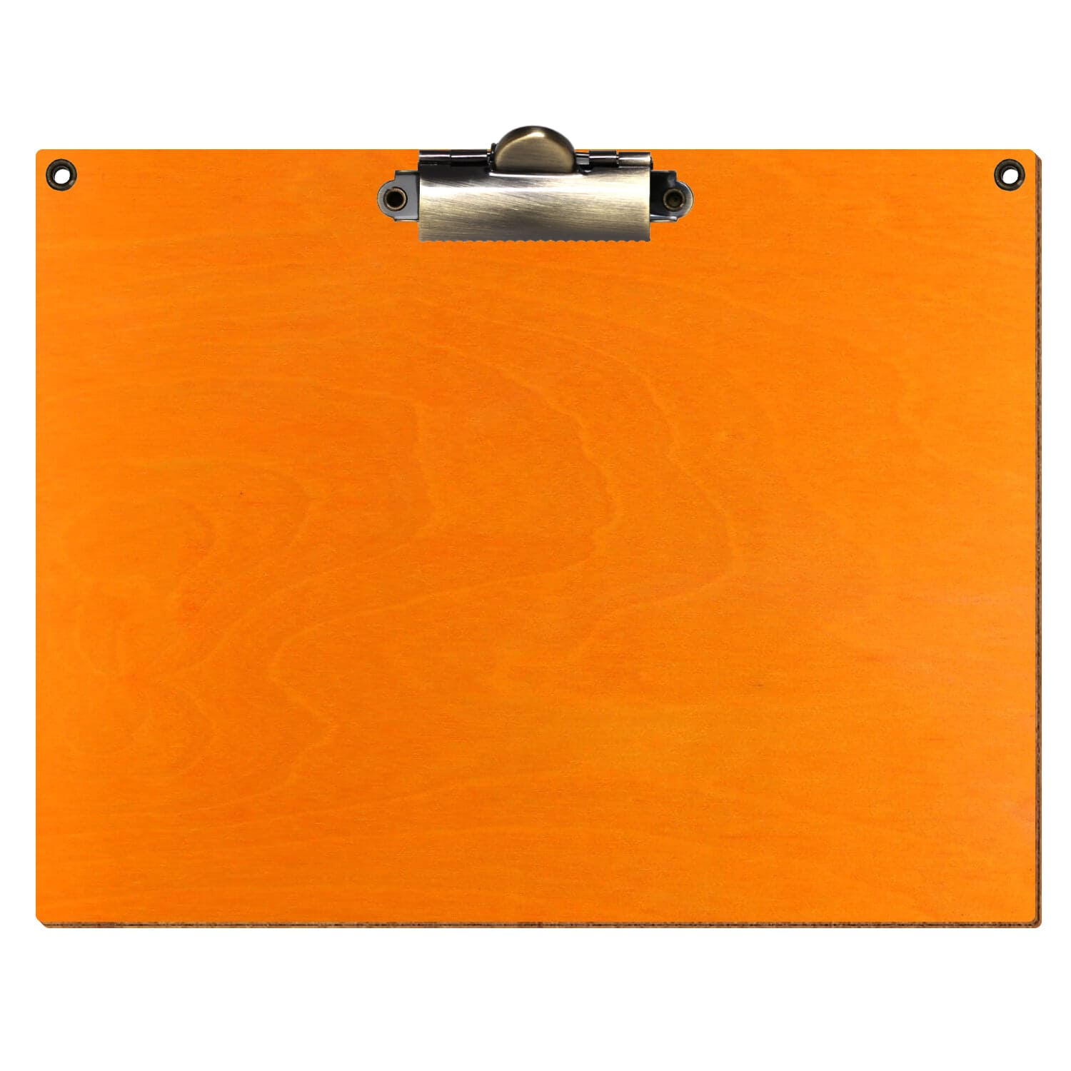 Klemmbrett Standardform Orange mit 2 Ösen A5 querkant Zahnklemme antik