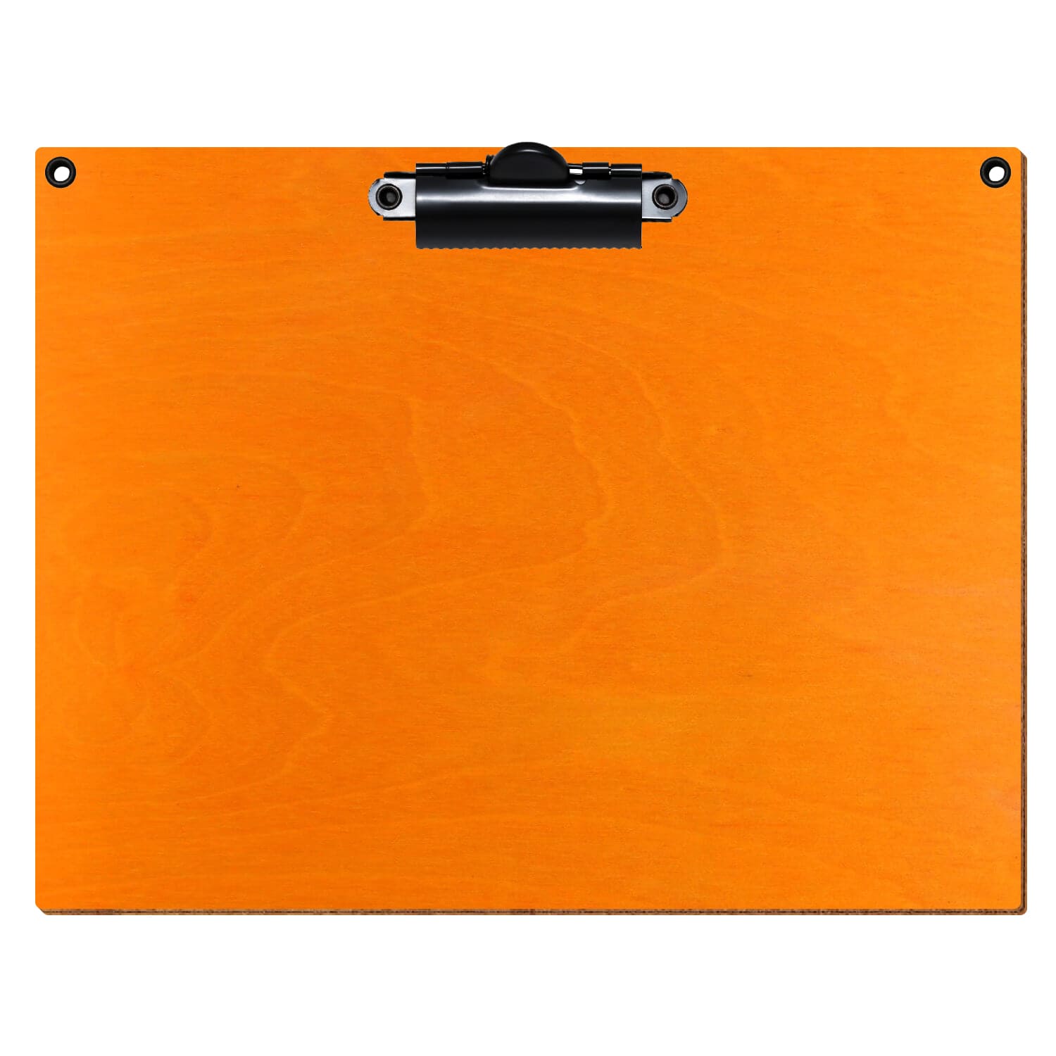 Klemmbrett Standardform Orange mit 2 Ösen A5 querkant Zahnklemme schwarz