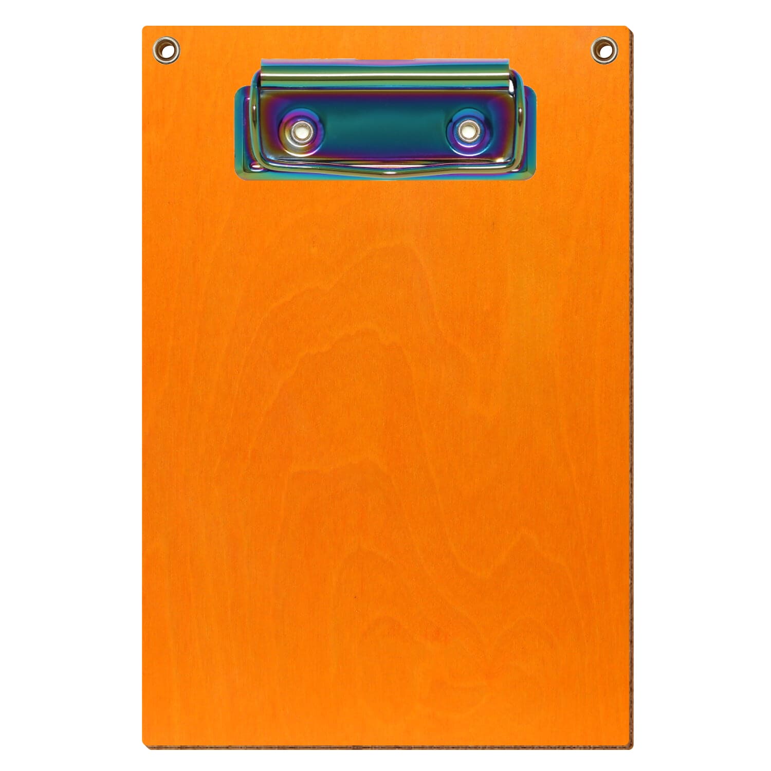Klemmbrett Standardform Orange mit 2 Ösen A6 hochkant Bügelklemme Regenbogen