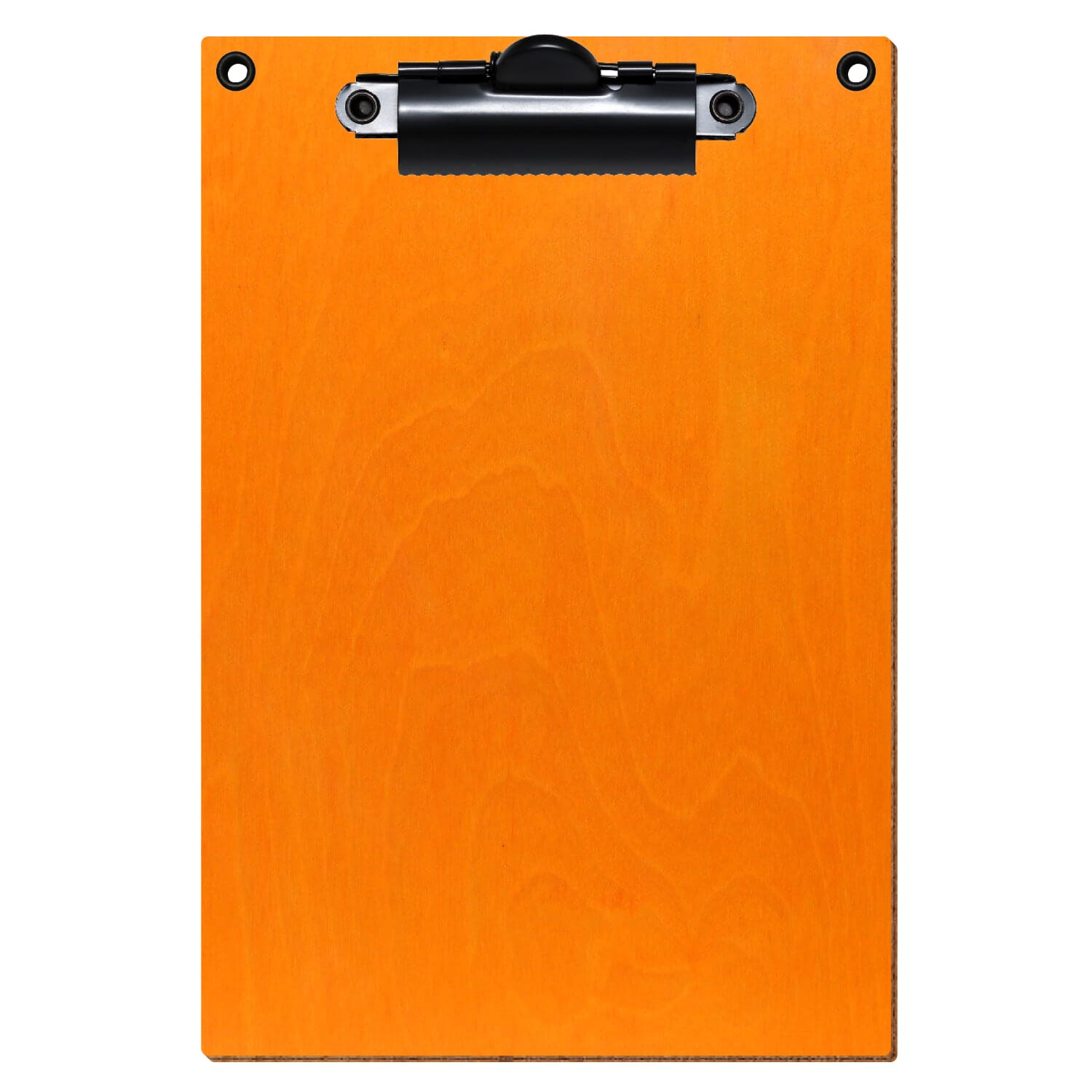 Klemmbrett Standardform Orange mit 2 Ösen A6 hochkant Zahnklemme schwarz