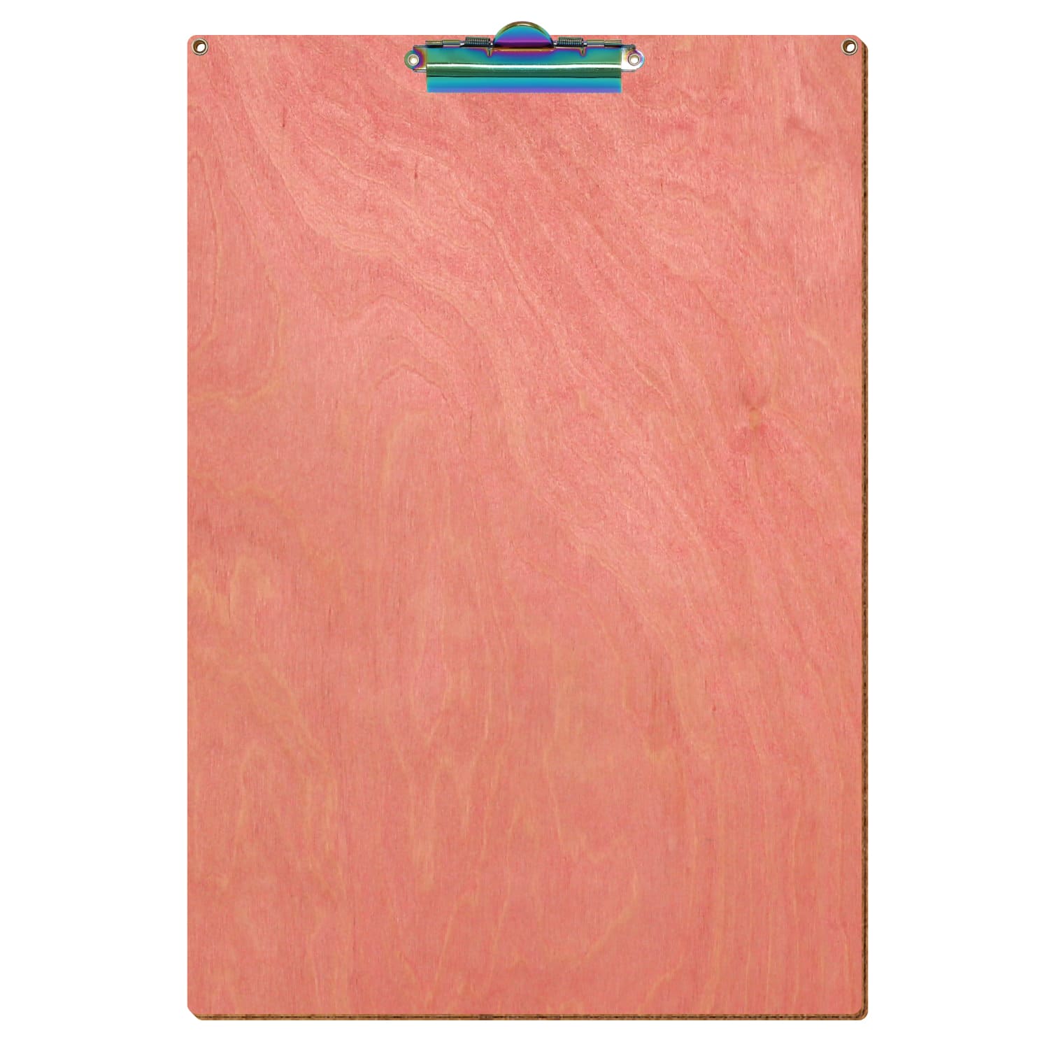Klemmbrett Standardform Rosa mit 2 Ösen A3 hochkant Zahnklemme Regenbogen